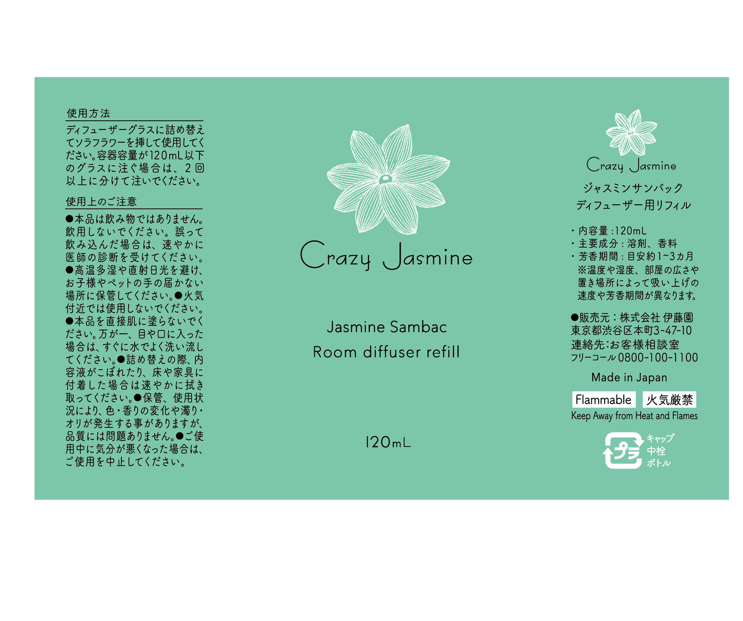 Sola Flower Diffuser用 リフィル120ml